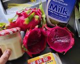 A picture of step 1 of Dragon Fruit Jelly or Pudding.