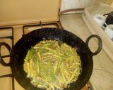 A picture of step 4 of Kurkere Bhindi.