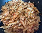 A picture of step 6 of Garlic Chicken Penne Pasta with Spicy Marinara.