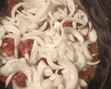 A picture of step 6 of Goat and Onions.