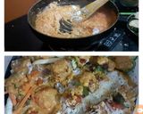 A picture of step 3 of Paneer Shashlik Sizzler.