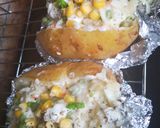 A picture of step 7 of Baked potatoes KumpirTurkish style.