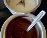 A picture of step 1 of Halloween Spiders And Chocolate Vanilla Eggless Spiderweb Pancake.