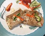 A picture of step 3 of Cheese spread frankie Roll.