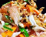 Hình bước làm 3 của món Gỏi Bưởi Gà