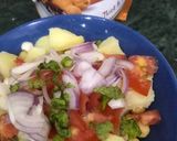 A picture of step 3 of Chana chaat.