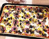 Фото кроку 6 до Вкусная пицца на бездрожжевом тесте.