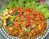 Foto langkah ke 3 dari resep Mie tek tek goreng #pr_homadestreetfood.