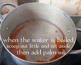 A picture of step 3 of Palm oil Semo with Melon Soup.