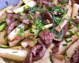 Hình bước làm 4 của món Cật Heo Xào Bí Ngòi