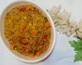A picture of step 5 of Fried rice with Irish potato salad.