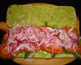 A picture of step 4 of Chacarero with Avocado and Bacon, Jon Style.