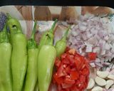A picture of step 1 of Keema Stuffed Chillies.