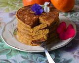 Foto del paso 5 de la receta: Pancakes de mandarina y harina integral🍊