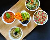 A picture of step 9 of Arabic Mezze Platter.