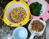 Hình bước làm 2 của món Sữa hạt điều rang + cải bó xôi 🥦🥦🥬🥬
