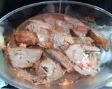 Foto del paso 4 de la receta: Carne estofada rellena con tallarines
