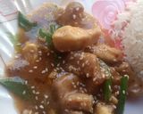 A picture of step 6 of Mongolian beef.