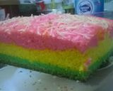 Foto langkah ke 4 dari resep Rainbow cake keju panggang.