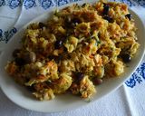 Foto do passo 2 de Bacalhau à Brás com cenoura e alho francês (e batata assada)