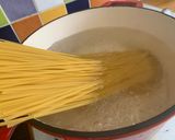 A picture of step 5 of Prawns and Chorizo Pasta.