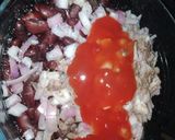 A picture of step 1 of Red Beans salad.