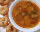 A picture of step 7 of Medu Vada sambar.