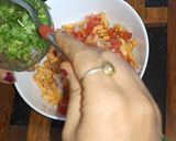 A picture of step 1 of Peri Peri kurkure bhel.