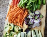 Foto del paso 1 de la receta: Tallarines al wok de verduras