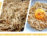 Foto del paso 6 de la receta: Gulas flambeadas con huevos poché y foie grass de pato