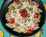 Pas rețetă Paste cu sos de brânză feta și legume 4 fotografie