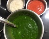 A picture of step 1 of Palak paneer.