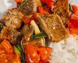 รูปขั้นตอนการทำที่ 4 ของ เนื้อตุ๋นผัดมะเขือเทศ燉牛肉炒蕃茄