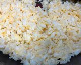 A picture of step 3 of Egg fried rice for breakfast.