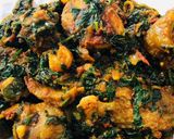 A picture of step 1 of Chicken and Spinach.