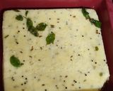 A picture of step 5 of Moong daal dhokla.