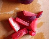 A picture of step 1 of Paneer in plum sauce.