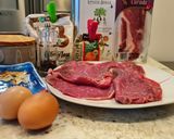 Foto del paso 1 de la receta Cachopo de jamón y queso azul
