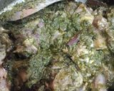 A picture of step 8 of Haryali Murg.