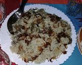 A picture of step 8 of Yakhni Pulao.