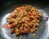 A picture of step 4 of Qeema Matar Alo.