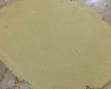 A picture of step 6 of Apple pie with flaky butter crust served with vanilla ice cream.
