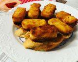 A picture of step 5 of Fried Goat Cheese with Toast.