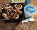 A picture of step 1 of Juicy portabellini mushrooms on seedy toast.