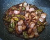 A picture of step 2 of Chilli Paneer.