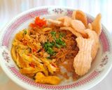 Foto langkah ke 4 dari resep Bubur Ayam Tanpa Kuah dari Nasi Sisa Kemarin.