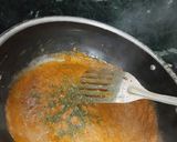 A picture of step 4 of Brinjal potato curry.