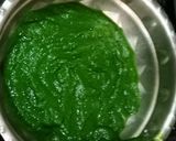 A picture of step 1 of Palak Mushrooms.