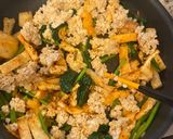 Hình bước làm 6 của món Kim chi chiên yến mạch (kimchi fried oatmeal)