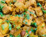 A picture of step 3 of Panasa Kasha (jackfruit/Katahal Masala).